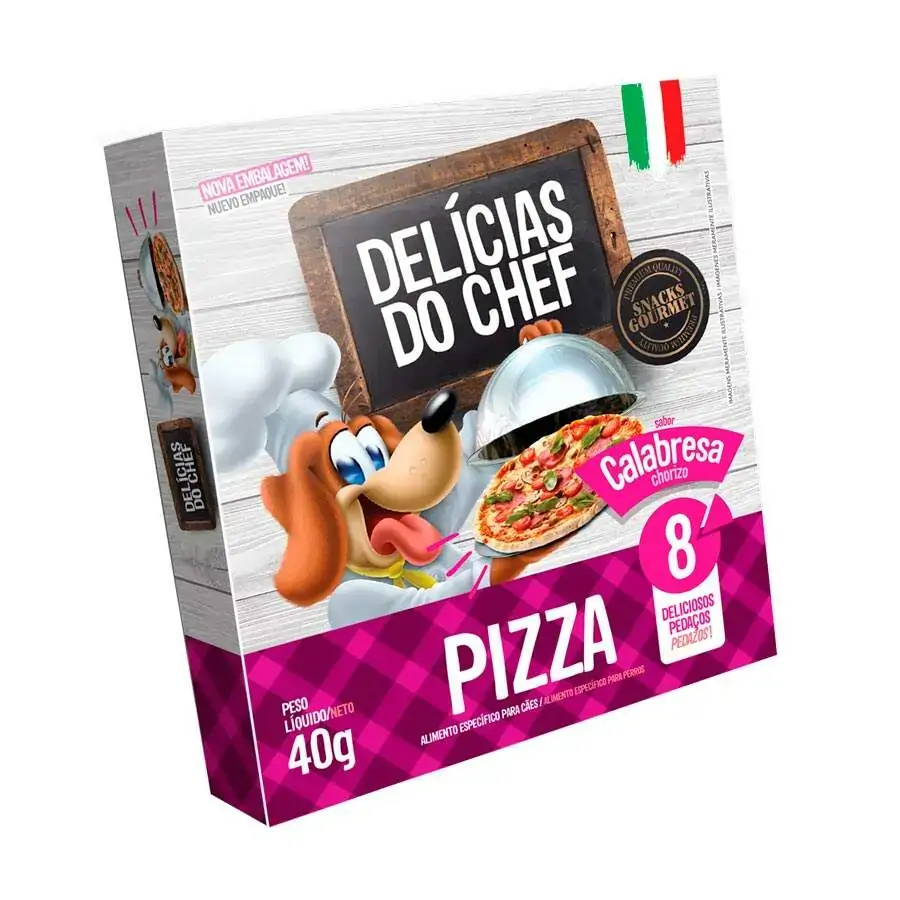 Snack Caes Petitos Chef 40gr Pizza Calab
