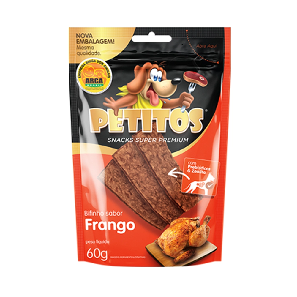 Racao Petitos Bifinho 60g Frango