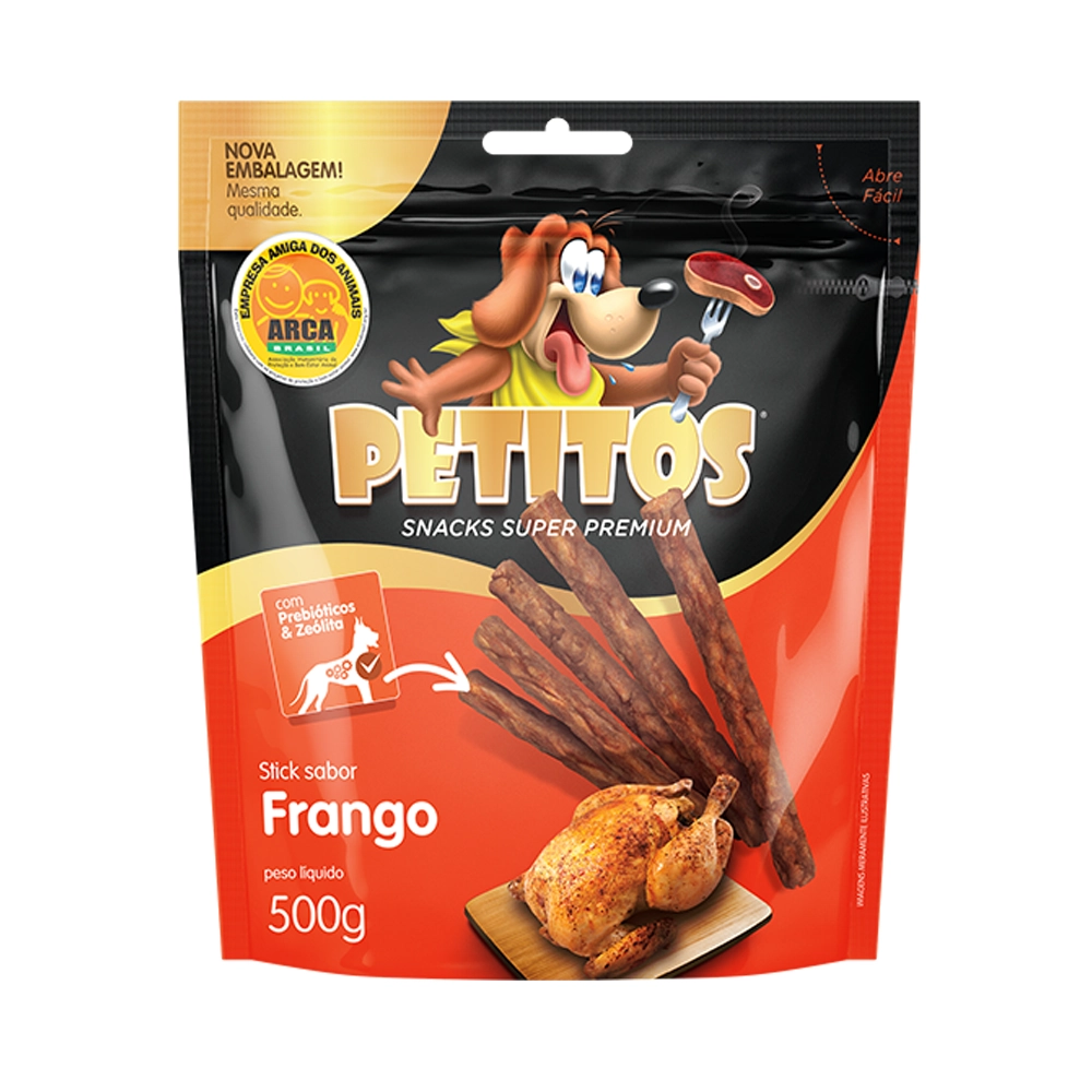 10 Snack Caes Petitos 500gr Sticks Frango