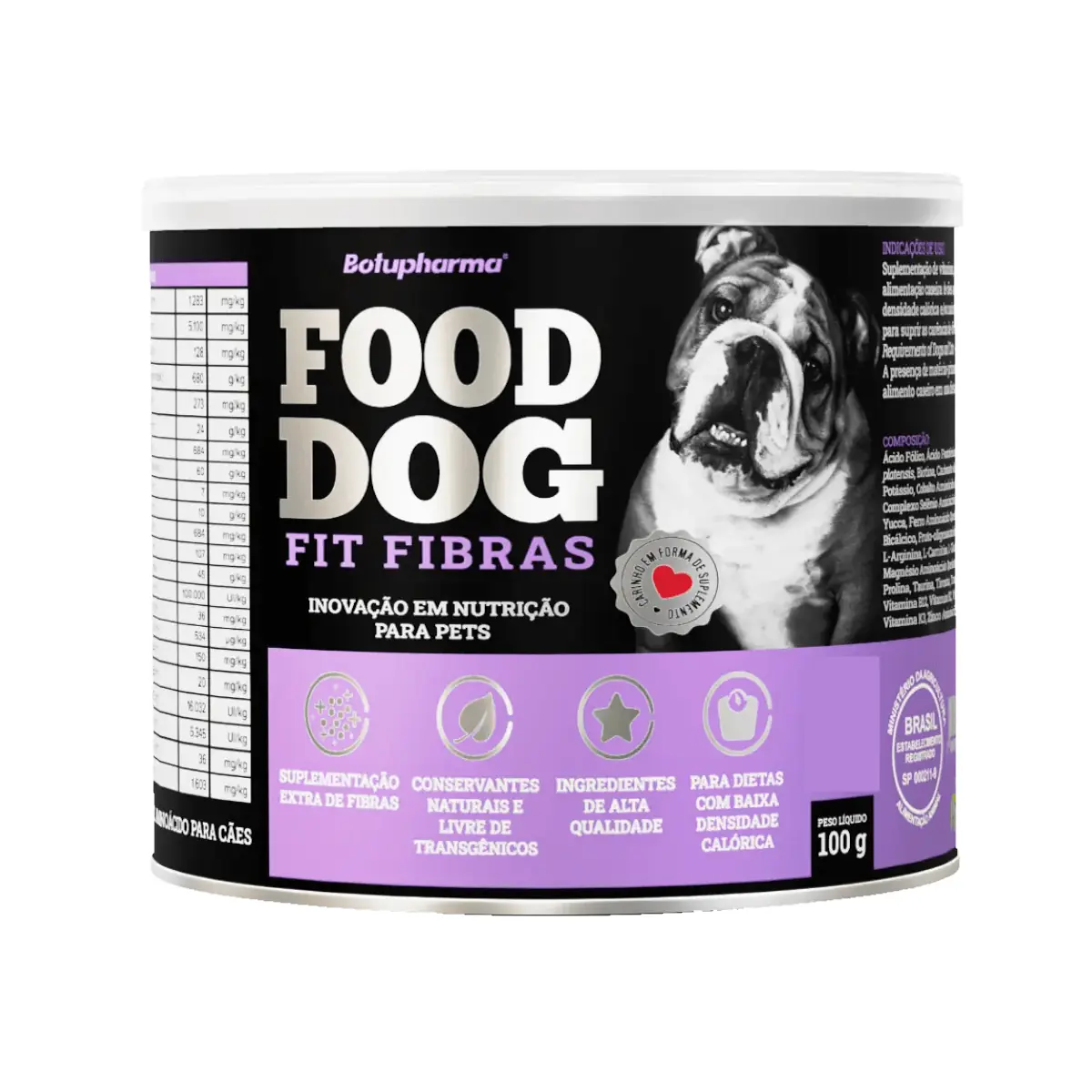 10 Supl.food Dog Fit Fibras 100g