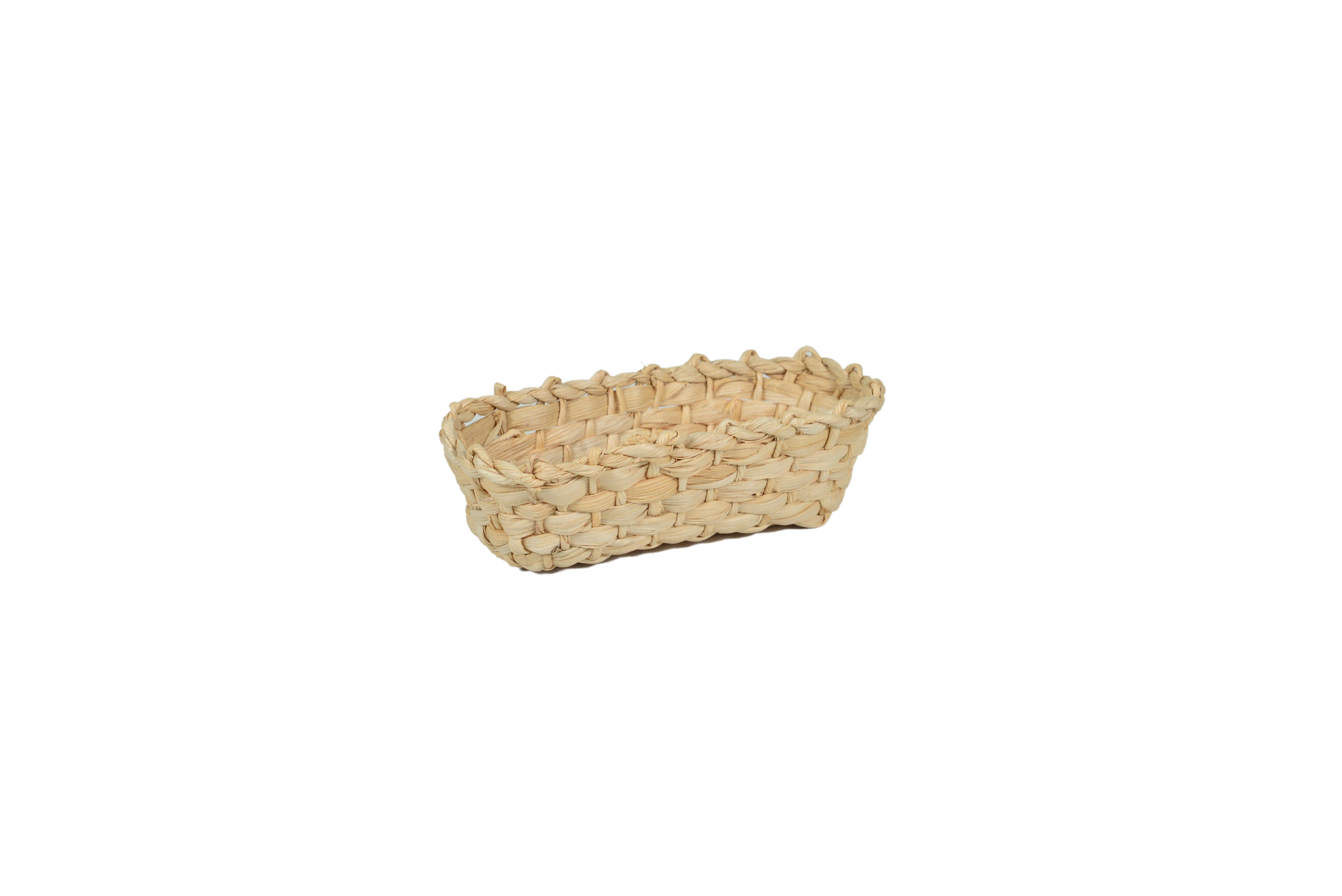 Cesta Canoinha De Palha De Milho