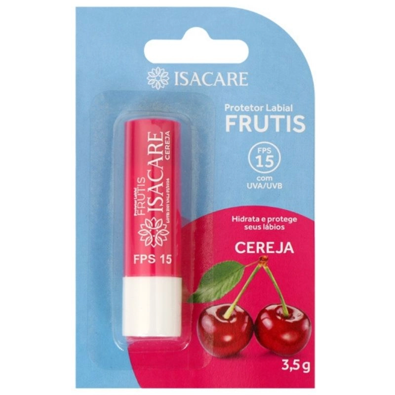 Protetor Labial Isacare 3,5g Fps15 Cereja