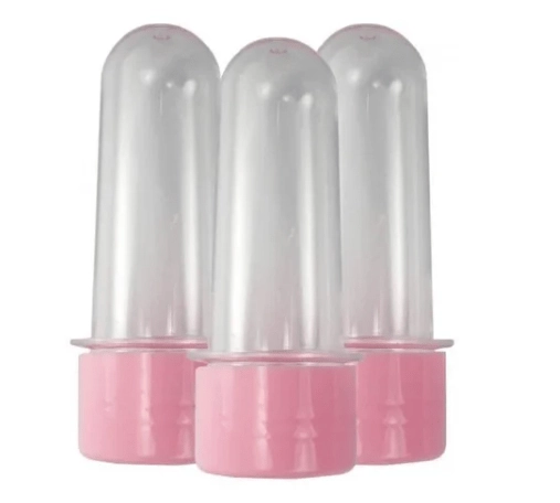 Tubete 8,5cm Trans C Tp Rosa Bebe 10un