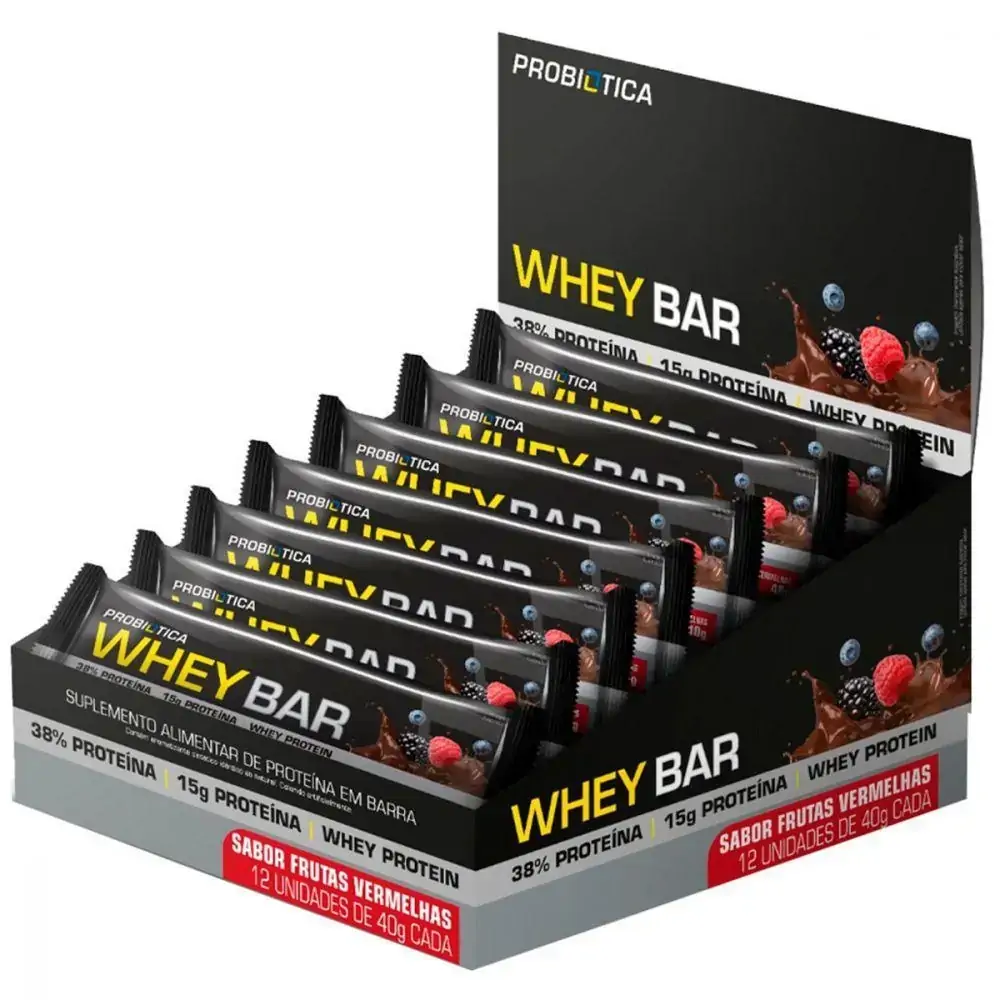 Whey Protein Bar 40g Cada 12 Unidades - Probiótica