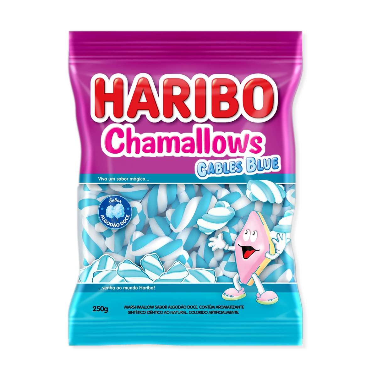 Marshmallow Algodão Doce Cables Blue Haribo Chamallows Pacote 220g