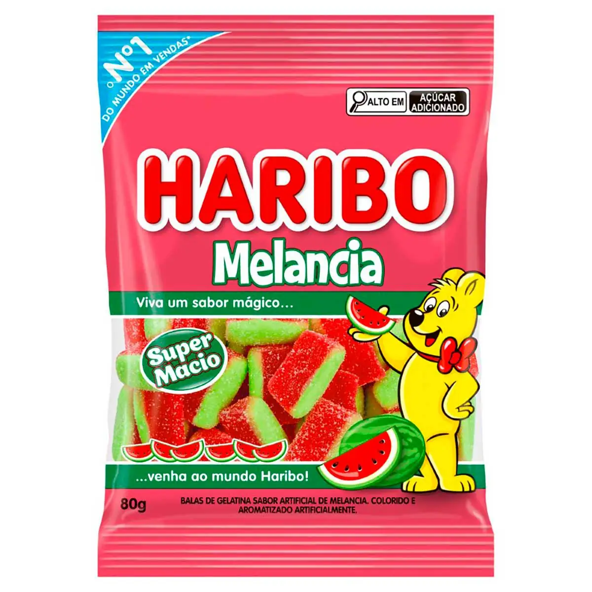 Bala de Gelatina Melancia 80g