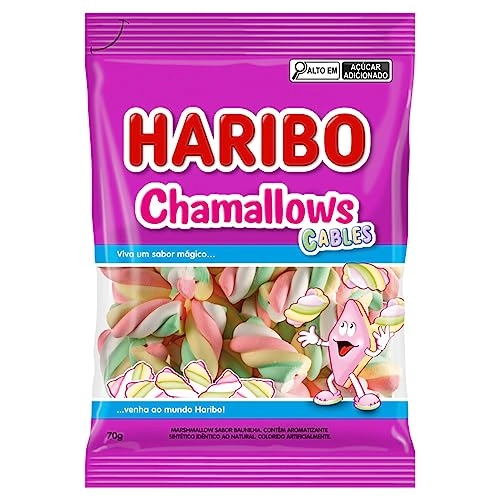 Marshmallow Baunilha Cables Haribo Chamallows Pacote 70g