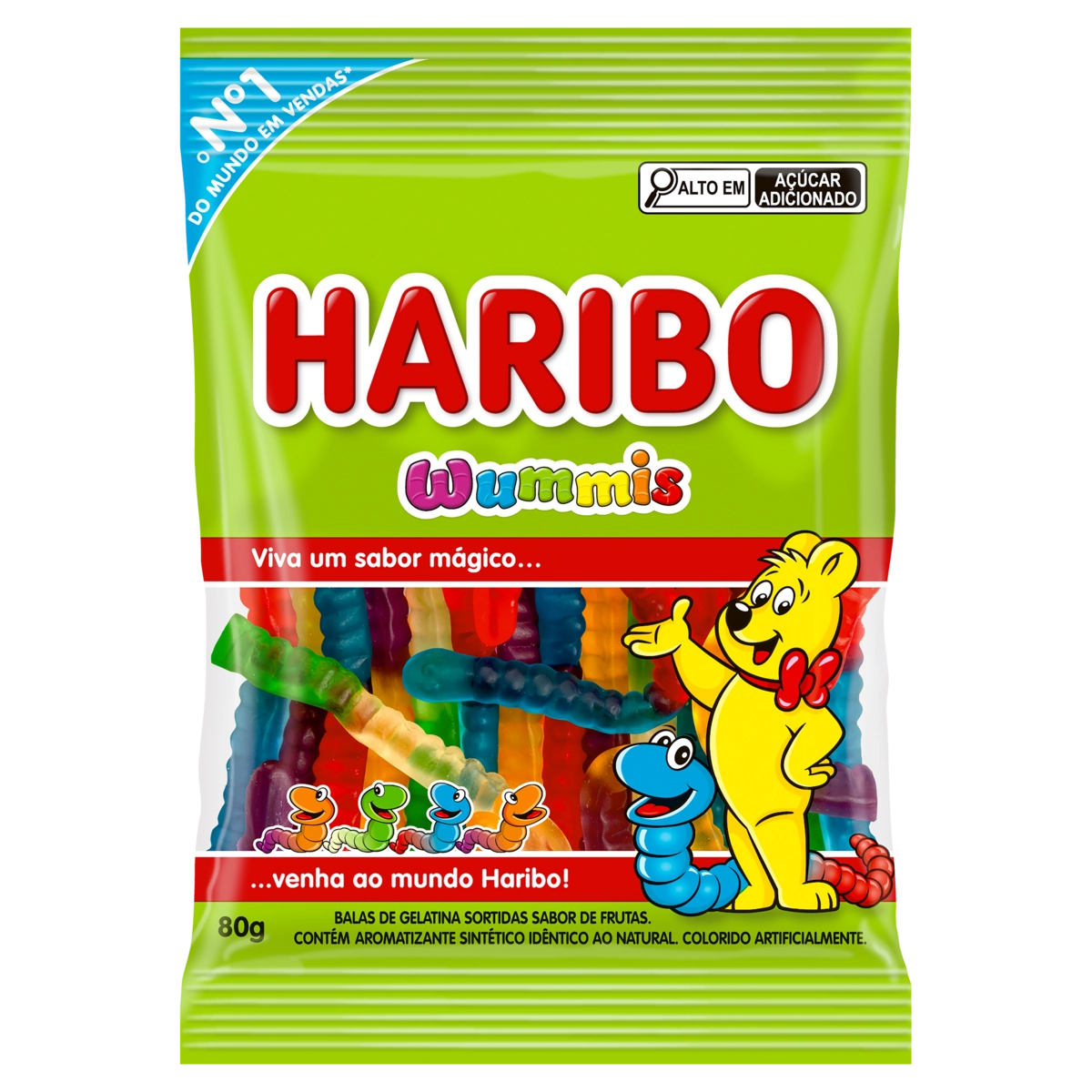 Bala De Gelatina Frutas Wummis Haribo Pacote 80g