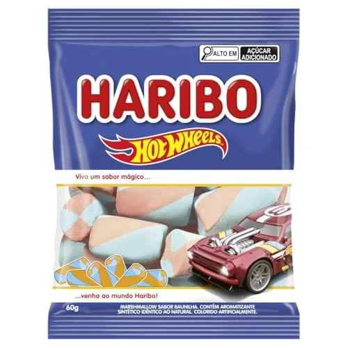 Marshmallow Baunilha Hot Wheels Haribo Pacote 60g