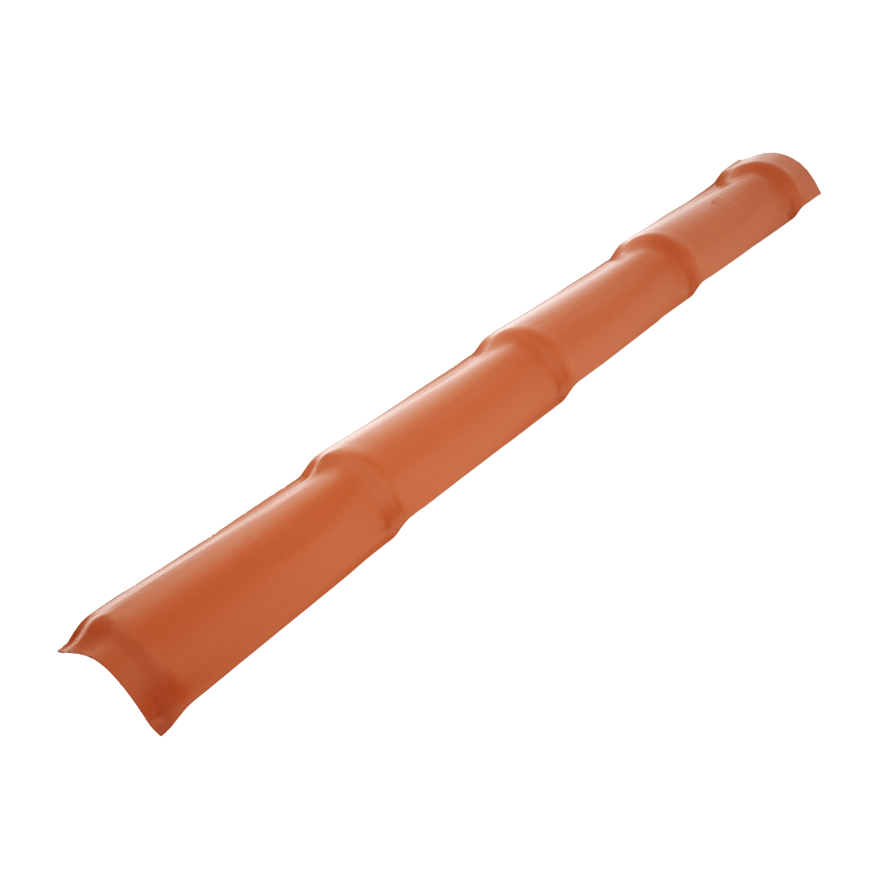 Cumeeira de PVC Colonial Lateral 15x140cm Terracota Afort