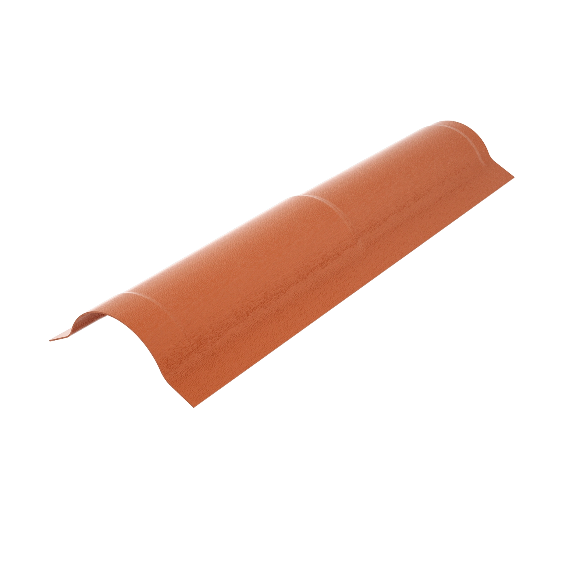 Cumeeira Lateral Lisa de PVC 86x16cm Terracota Afort