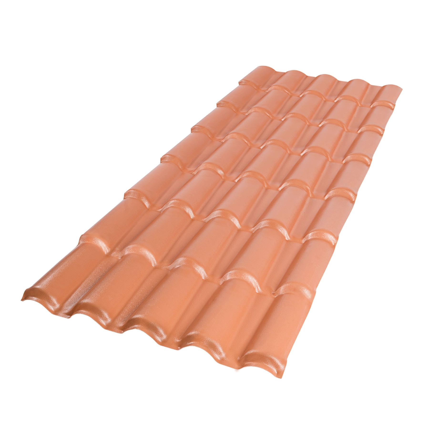 Telha de PVC Colonial 5 Ondas 230x86cm 1,7mm Terracota Afort