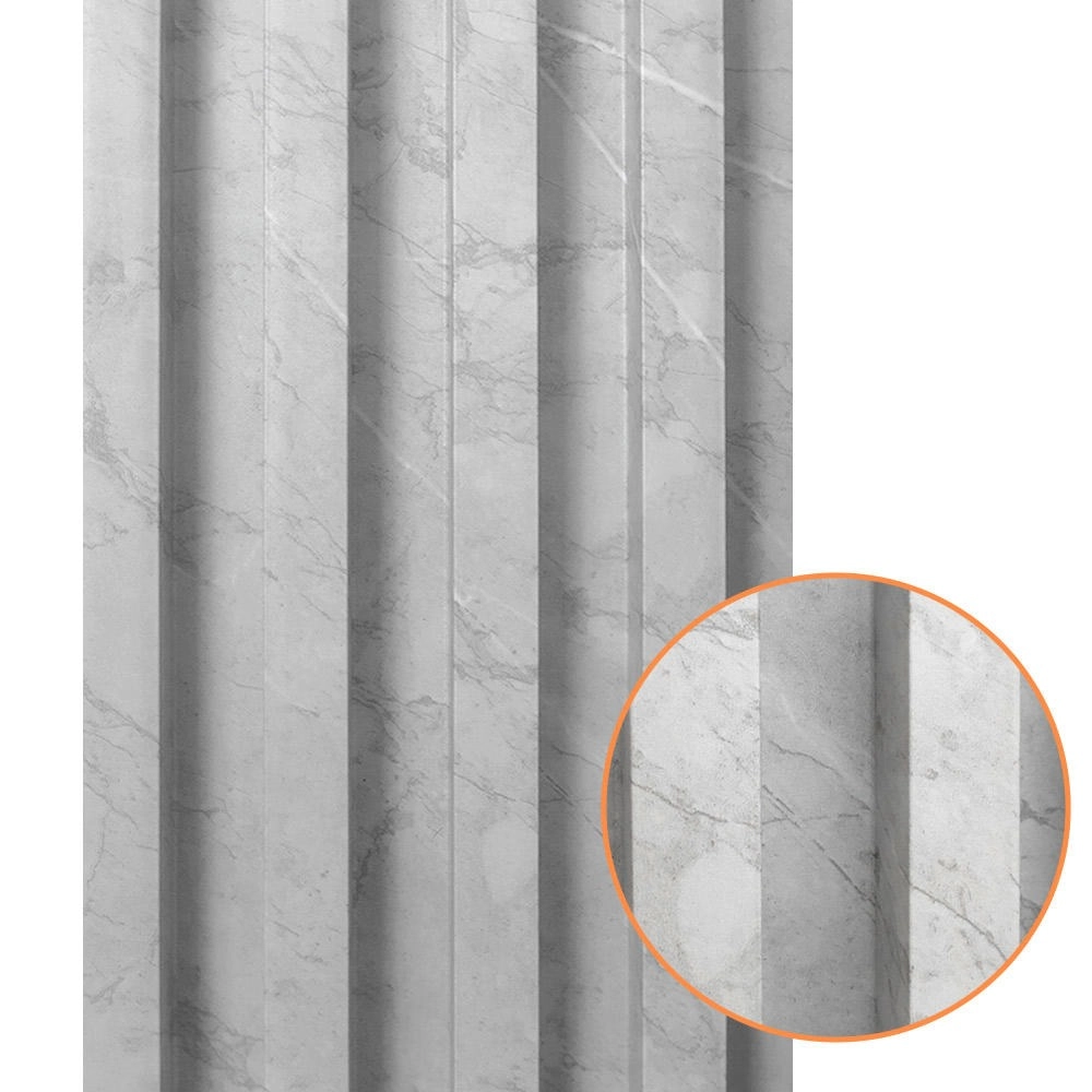 Painel Ripado Prime Madeira Pvc Travertino Cinza 2,9m X 16cm