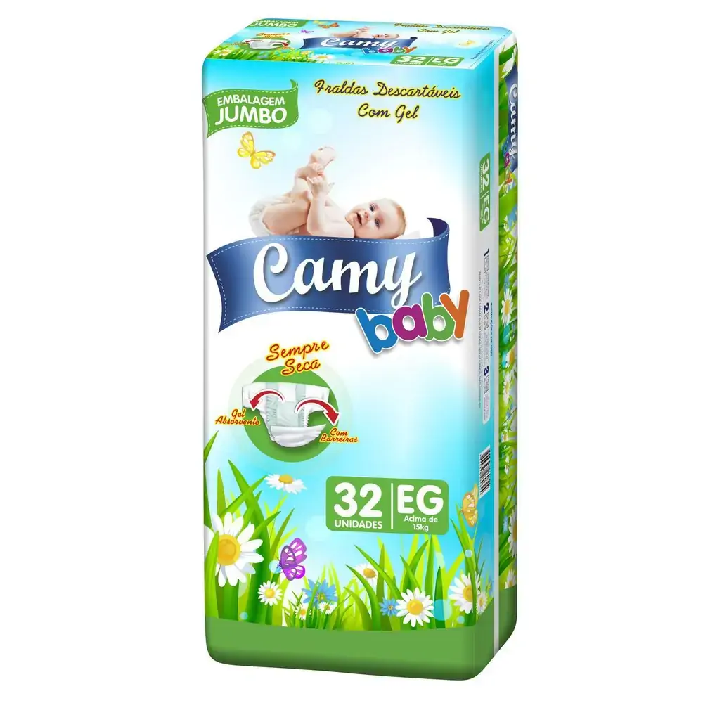 Fralda Desc Inf Camy Baby C/32 Jumbo Xg