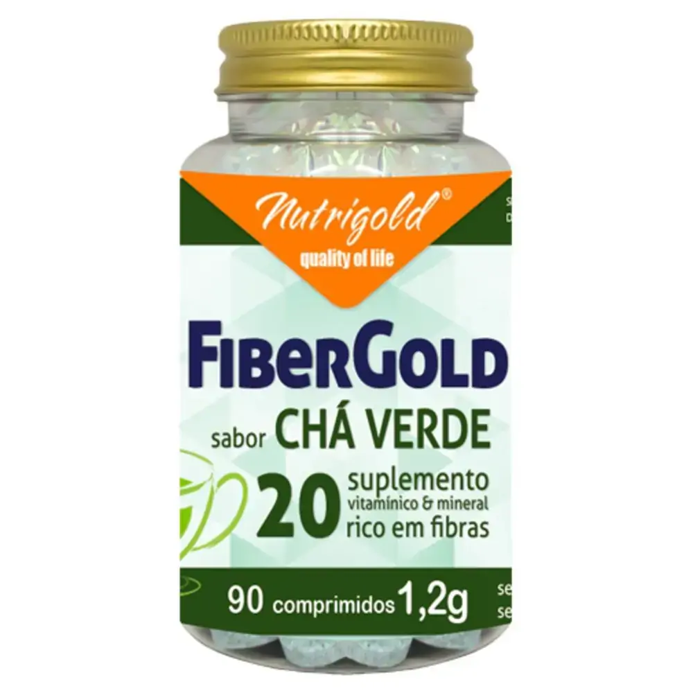 Fiber Gold Sabor Cha Verde 90comp 1,2g .