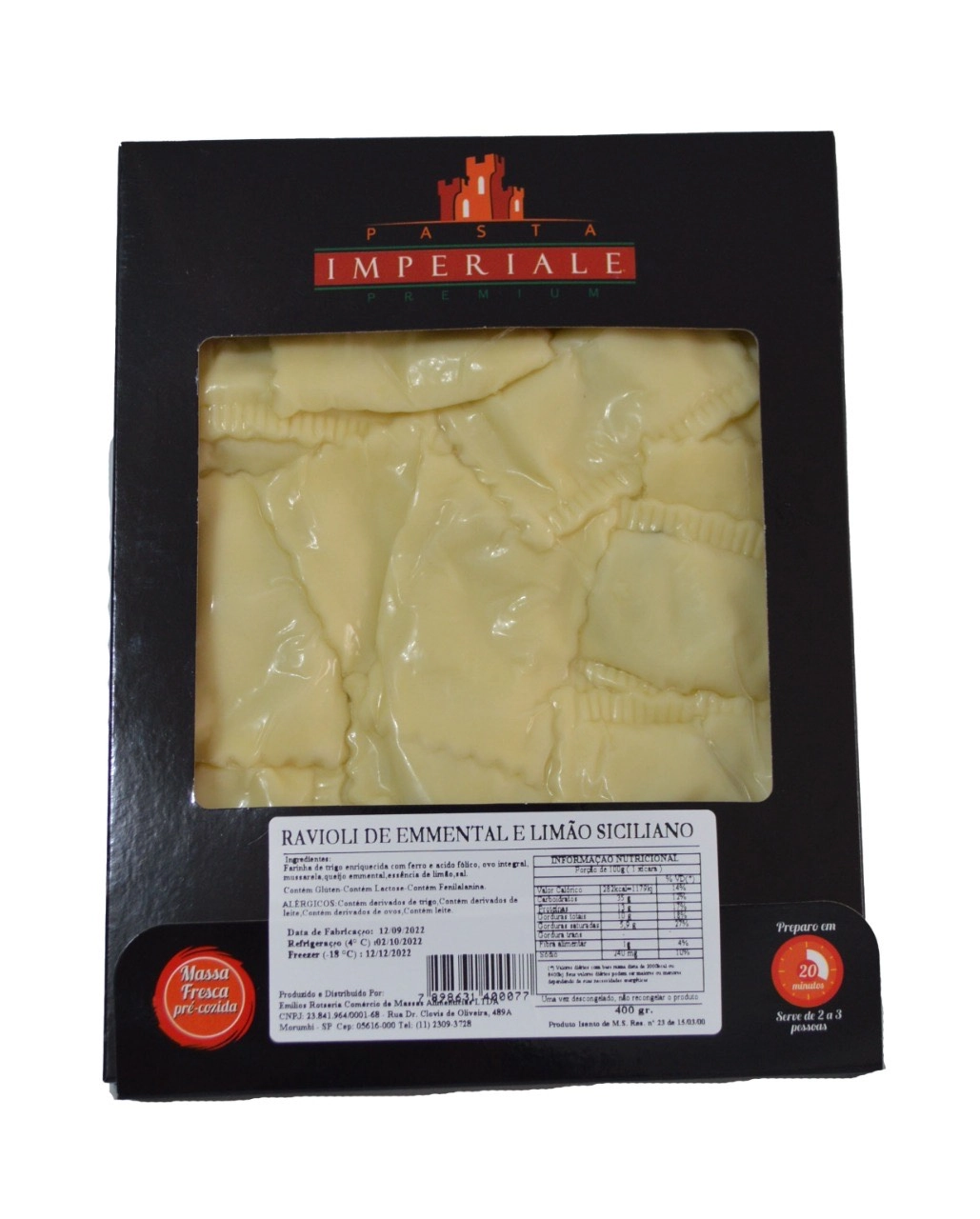 Ravioli Ementhal Limao Siciliano Imperiale 400g