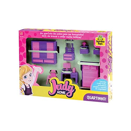 Quartinho Coleção Judy Home 7 Peças Quartinho para sua Boneca Lindos Móveis e Eletrodomésticos em Miniatura, +5 - 127170