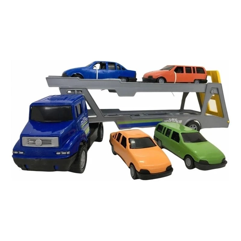 Caminhão Cegonheira Mini Truck 40 Cm c/ 4 Carros - 132325
