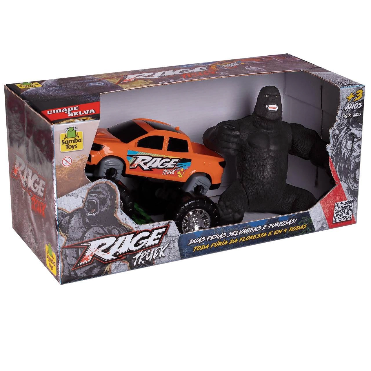Carrinho Samba Toys Rage Truck C/ Gorila 1un