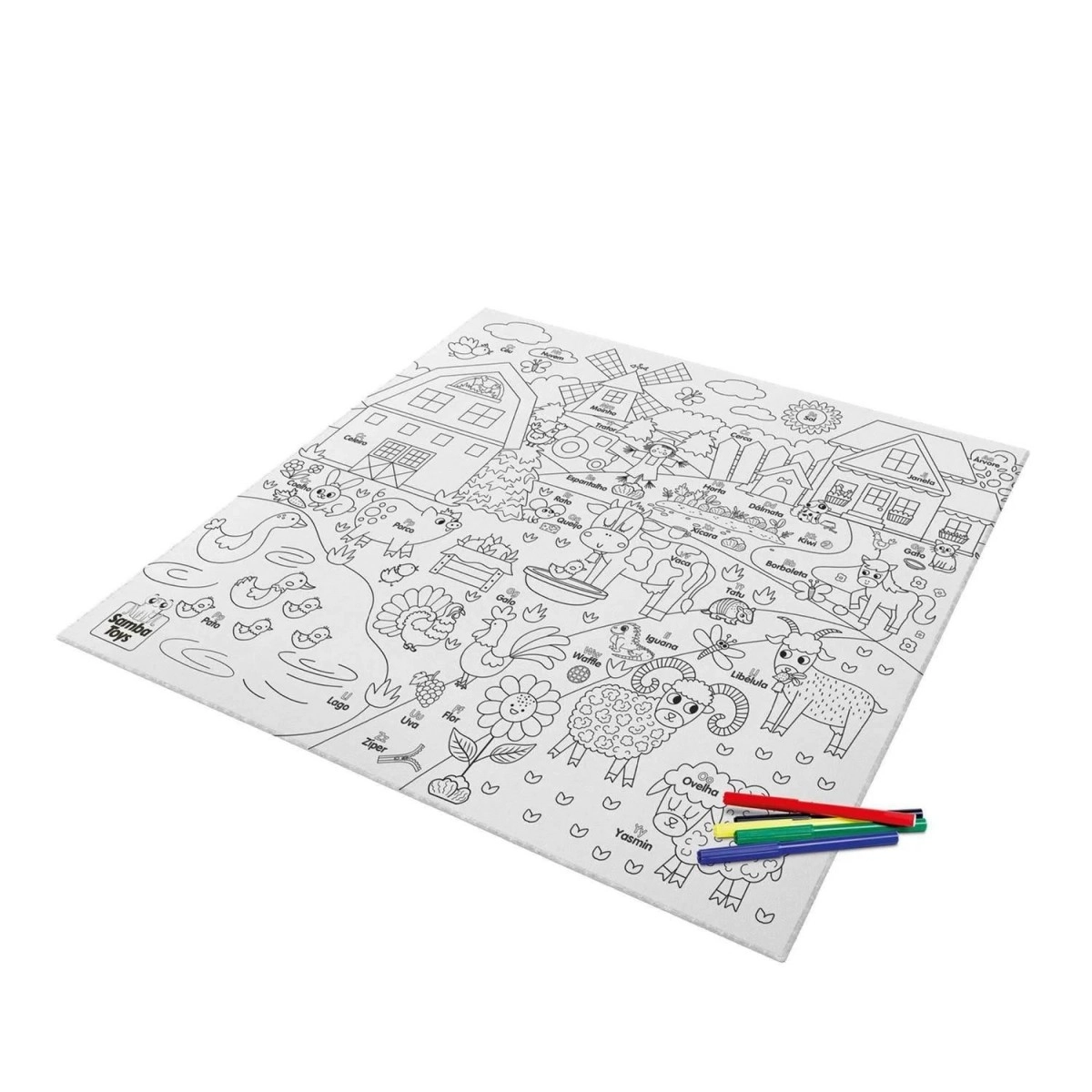 Tapete Pintura Abc Fazendinha 923 Samba Toys