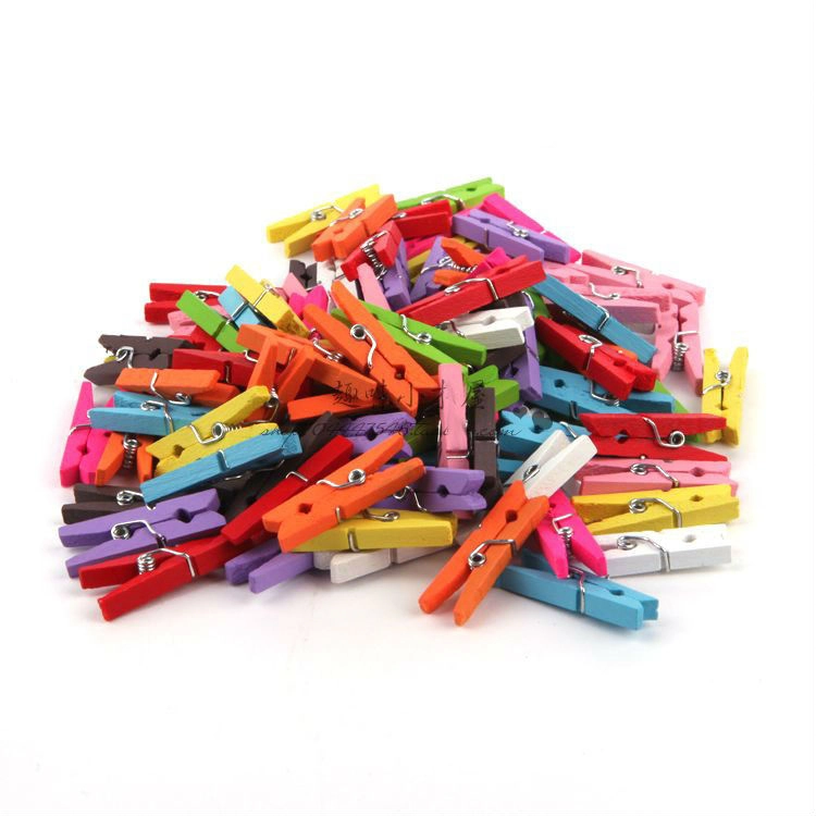 Mini Pregadores Util Coloridos 25 Peças