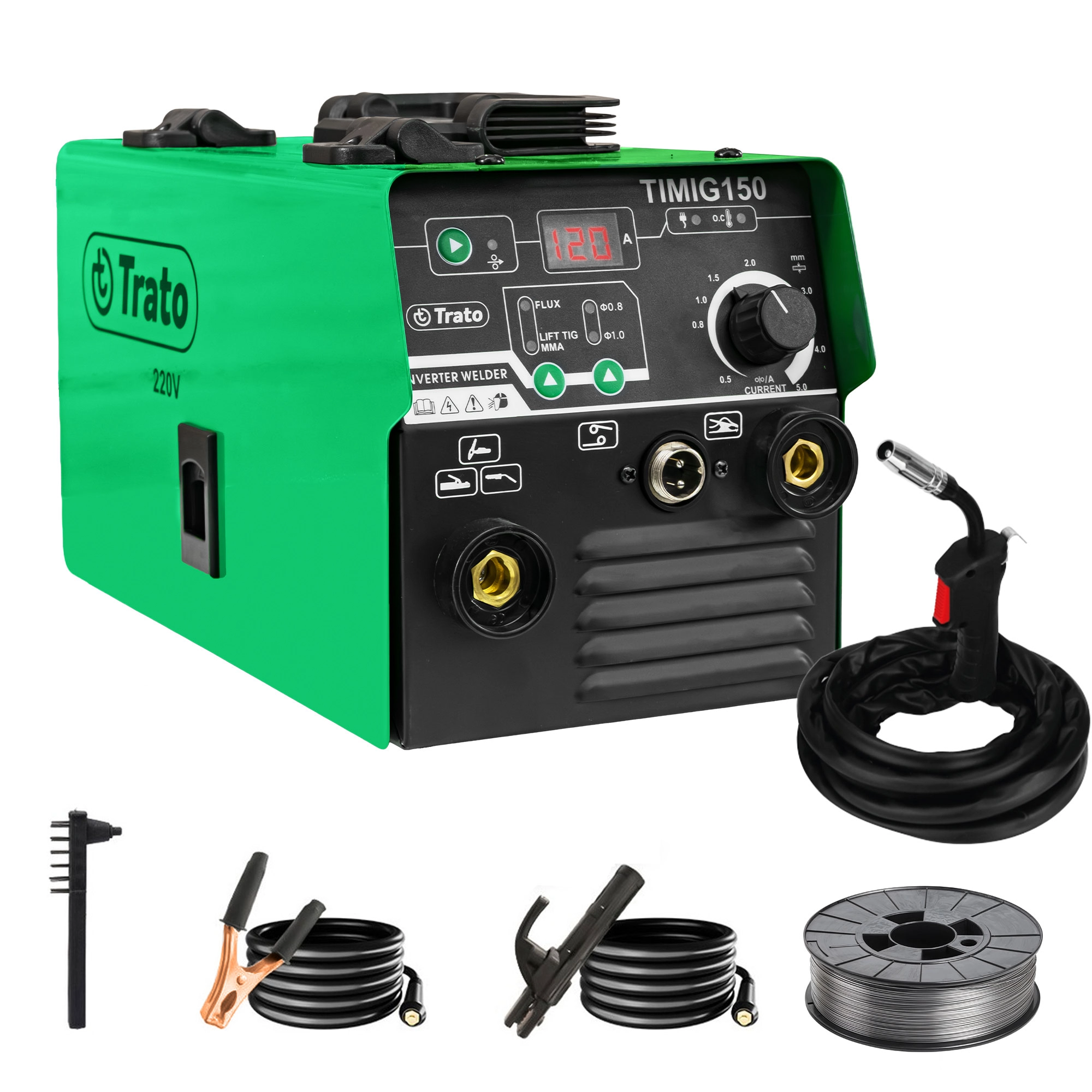 Máquina Solda Inversora Mig Sem Gás Timig150 220v Trato