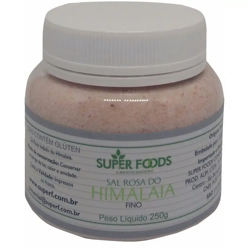 Sal Rosa Do Himalaia Fino 250g Super Foods