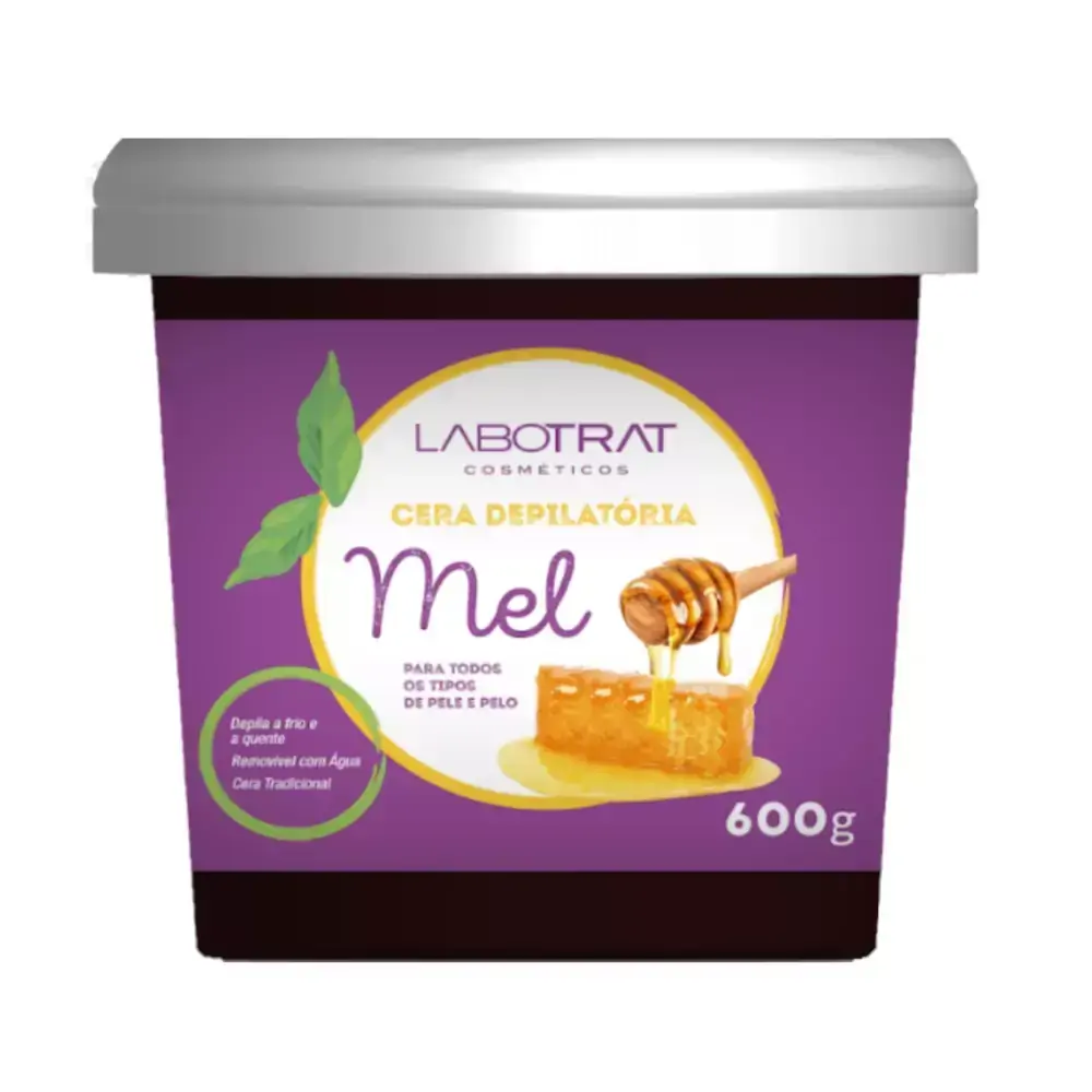 Cera depilação mel 600g - Labotrat