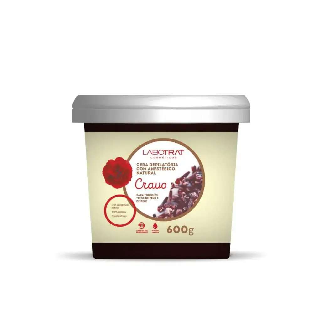 Cera Depilatoria Labotrat Cravo Anestesica 600g