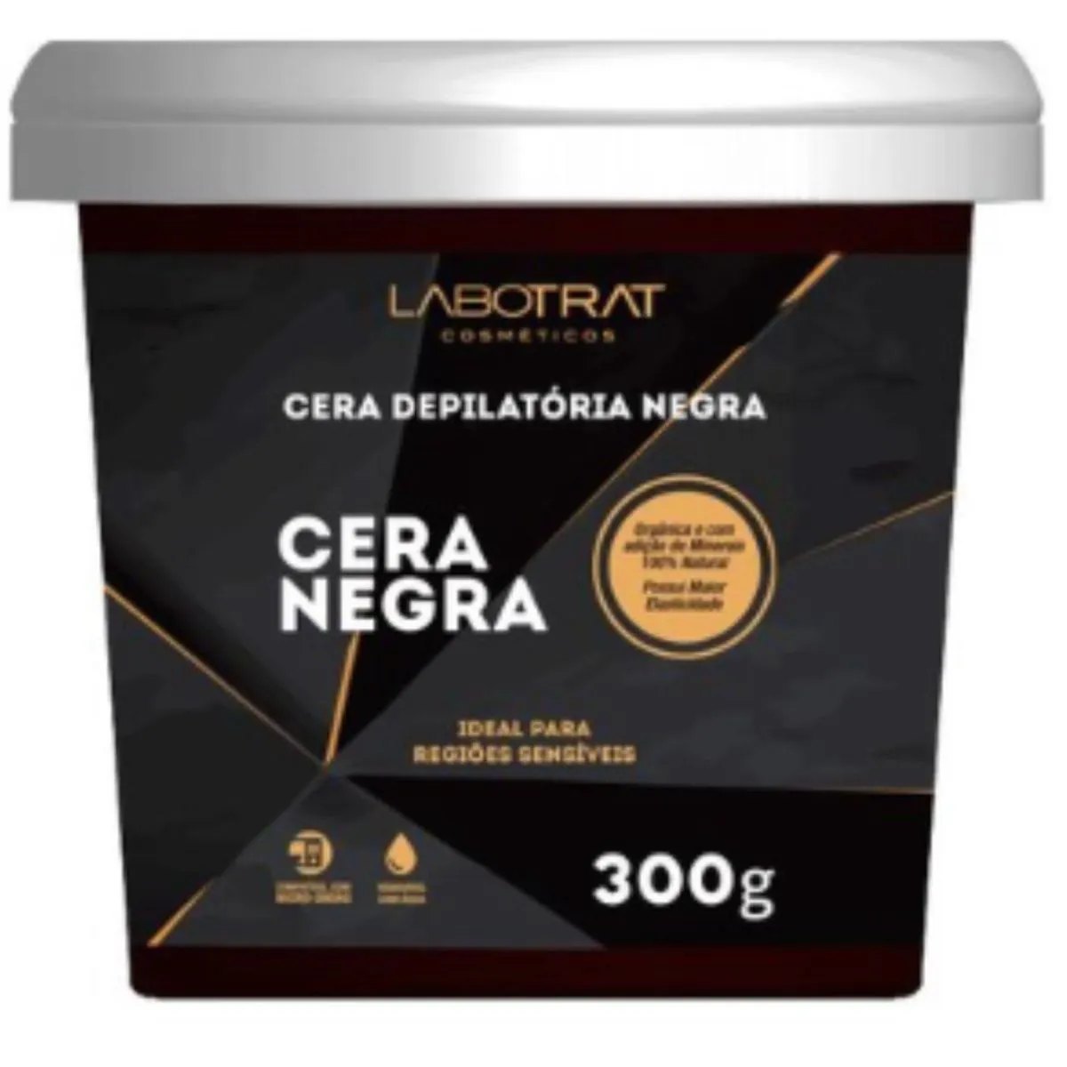 CERA DEPILAÇÃO NEGRA 300G LABOTRAT