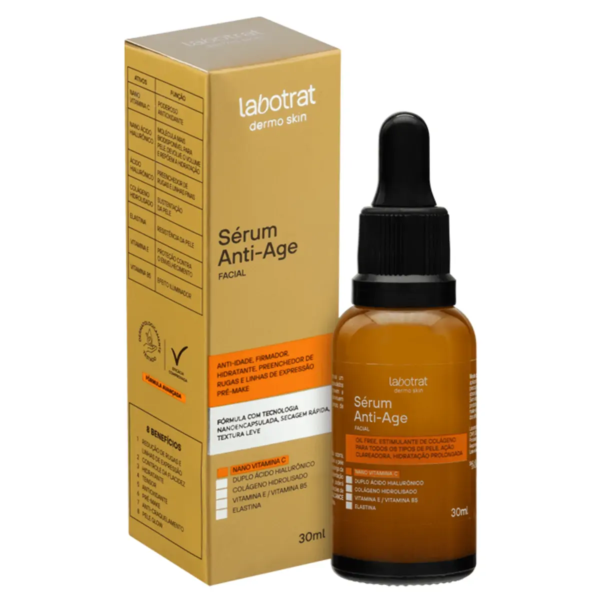 Sérum Anti Idade Facial Labotrat Dermo Skin Caixa 30ml