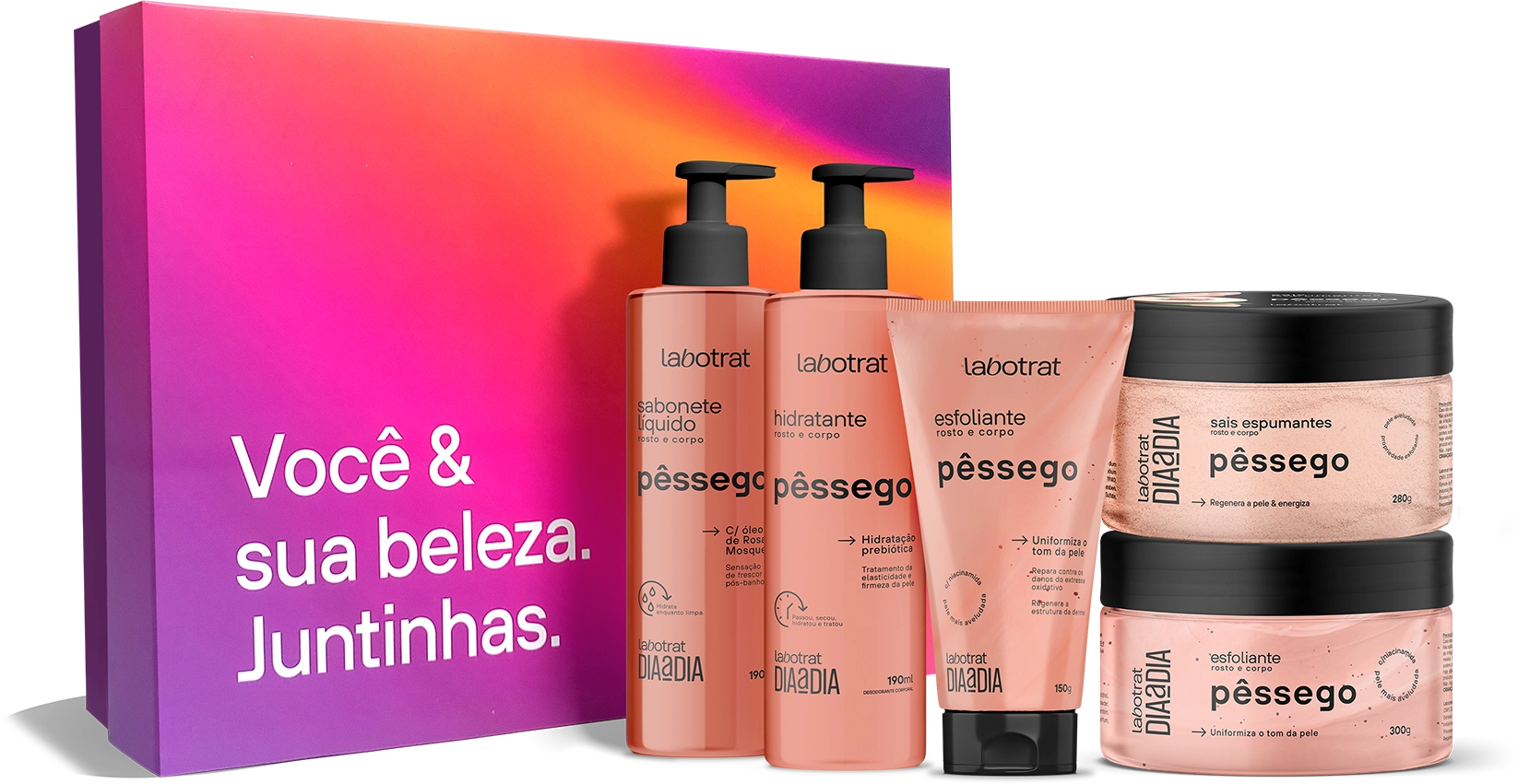Kit Labotrat Experiencia De Banho Pessego Dia A Dia C/5un
