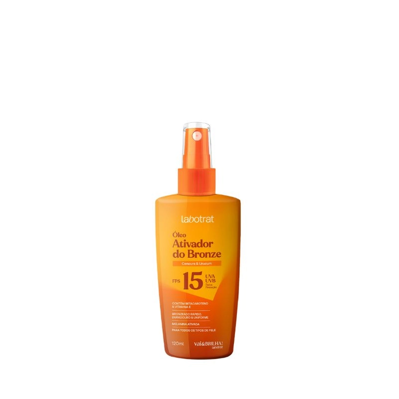 Oleo Ativador De Brilho Vai E Brilha 120ml Fps 15 120ml Labotrat