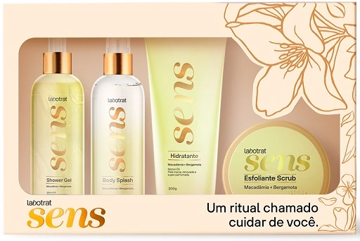 Kit De Banho Labotrat Sens C/4 Shower/body/hid/esf Macadamia/bergamota