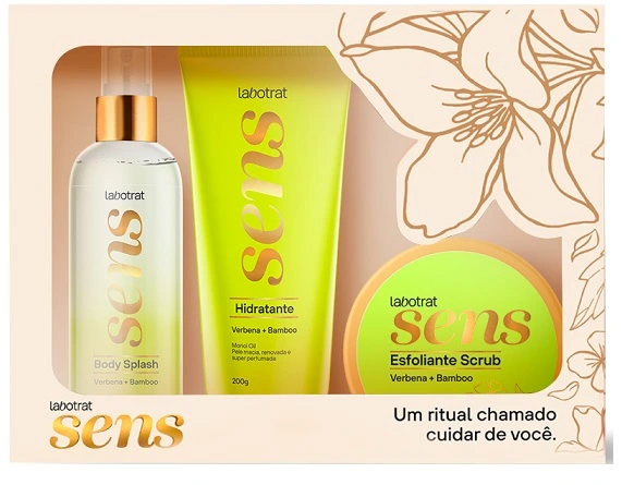 Kit Des Corpo Labotrat Sens C/3 Body/hid/esf Verbena/bambu
