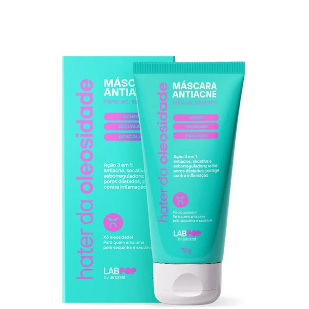Masc Facial Antiacne Labotrat Labpop 70g Hater Da Oleosidade