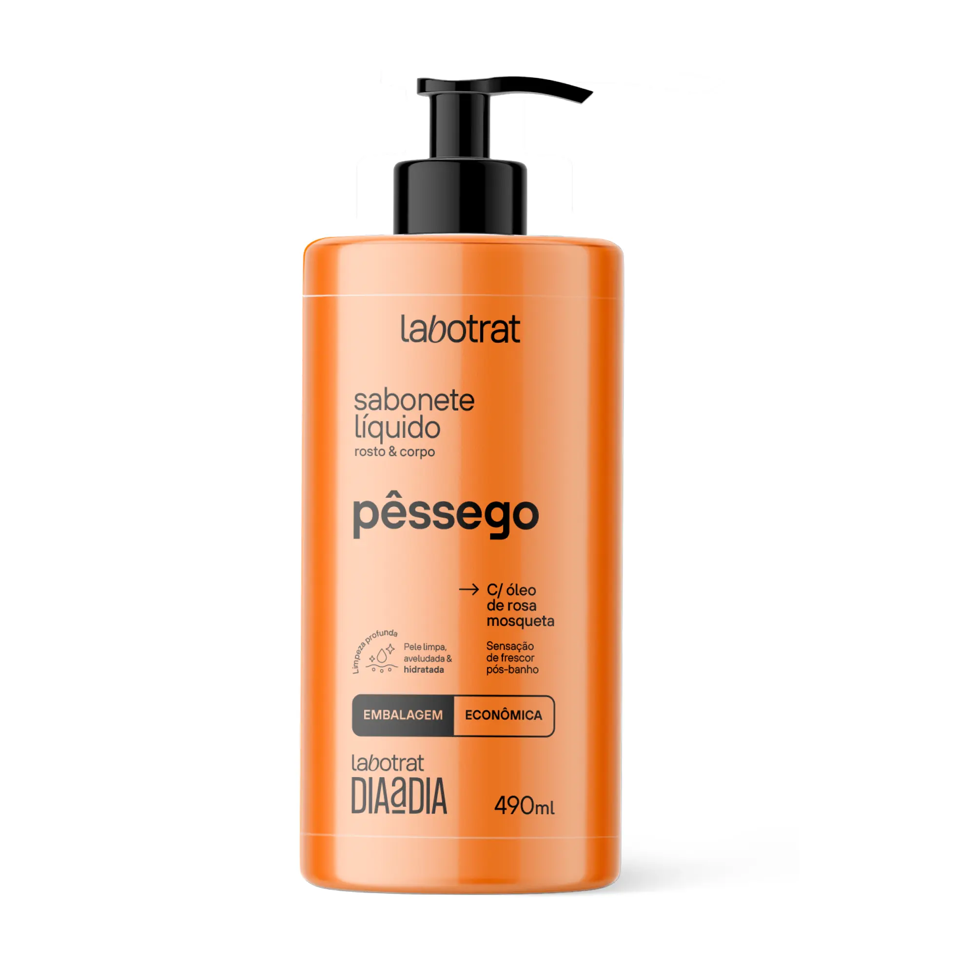 Sabonete Liquido Labotrat Rosto E Corpo Pessego Dia A Dia 490ml