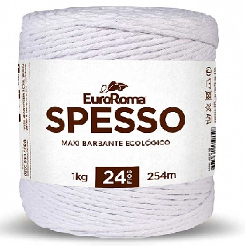 Barbante Maxi Spesso 1kg 4/24 Branco 254m Euro