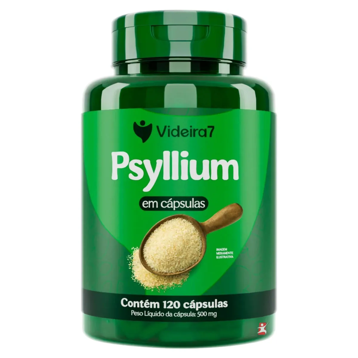 PSYLLIUM PURO PLANTAGO OVATAE SAUDE DO INTESTINO 120 CAPSULAS - VIDEIRA 7