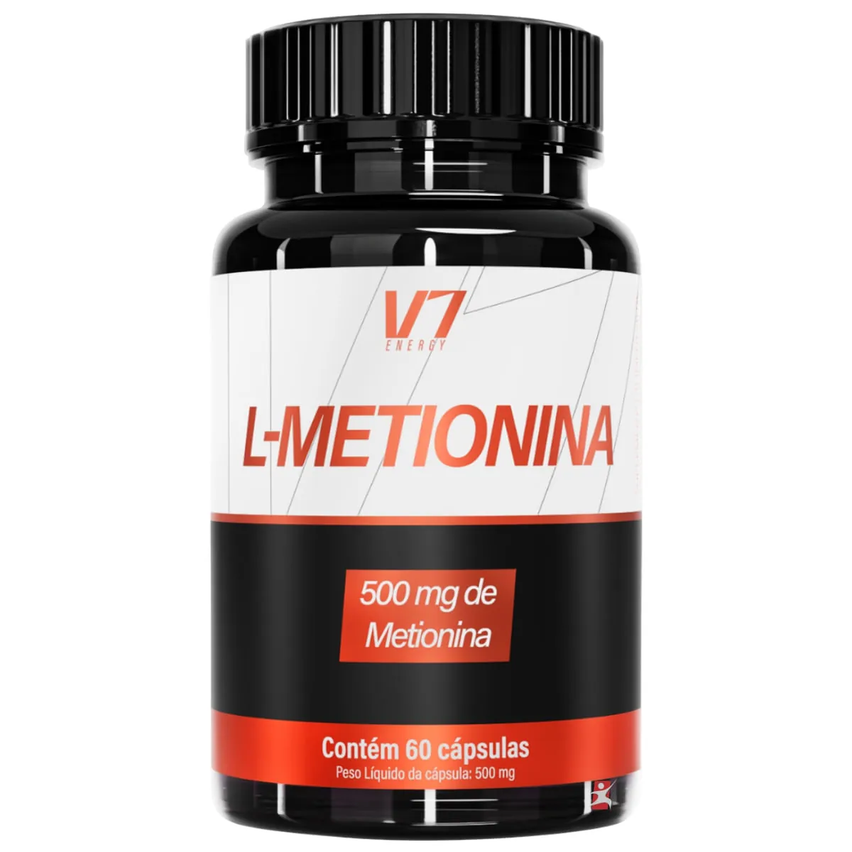 L-METIONINA 500MG POR PORÇÃO CONSUTRUA SUA FORÇA 60 CAPSULAS - V7 ENERGY