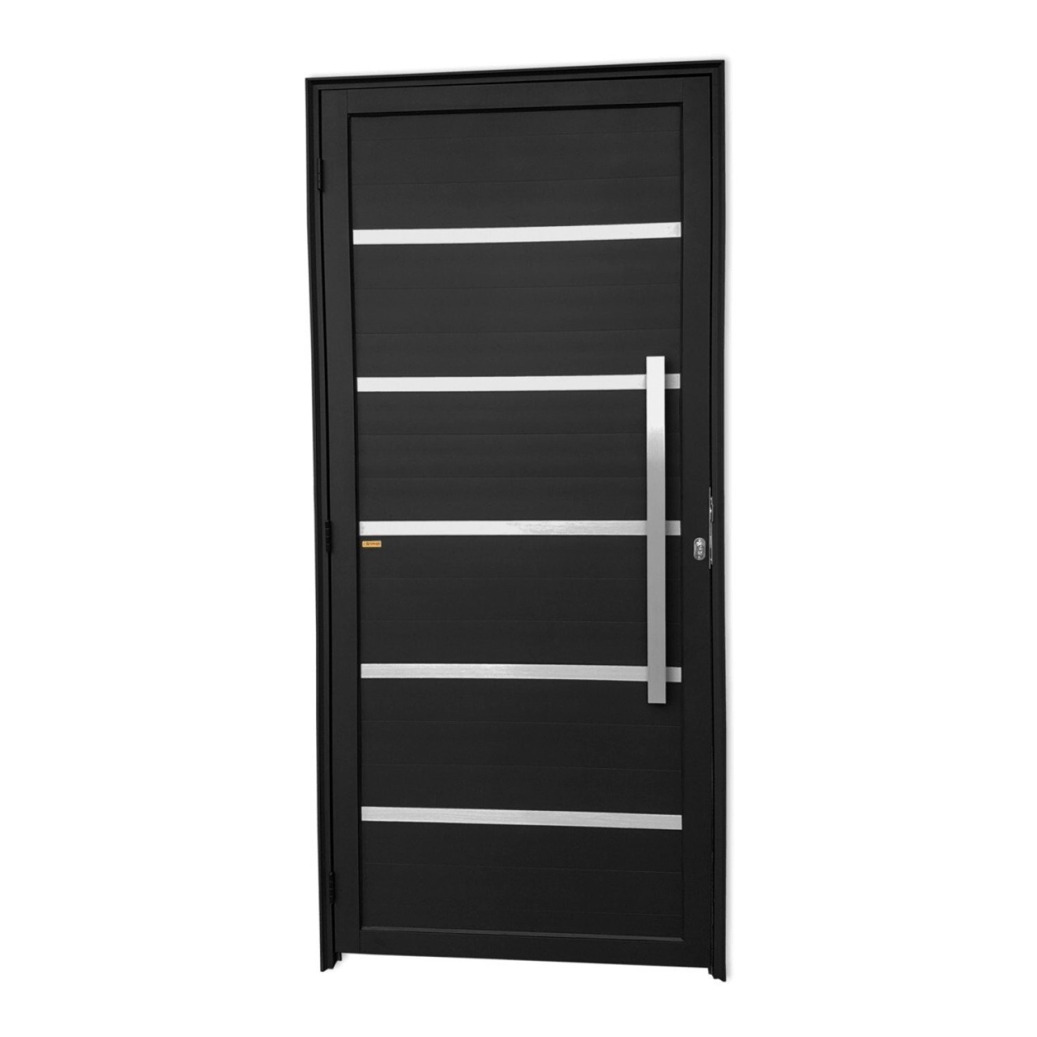 Porta Lambril Premium Com Puxador Super 25 210cm X 100cm Brimak Preto