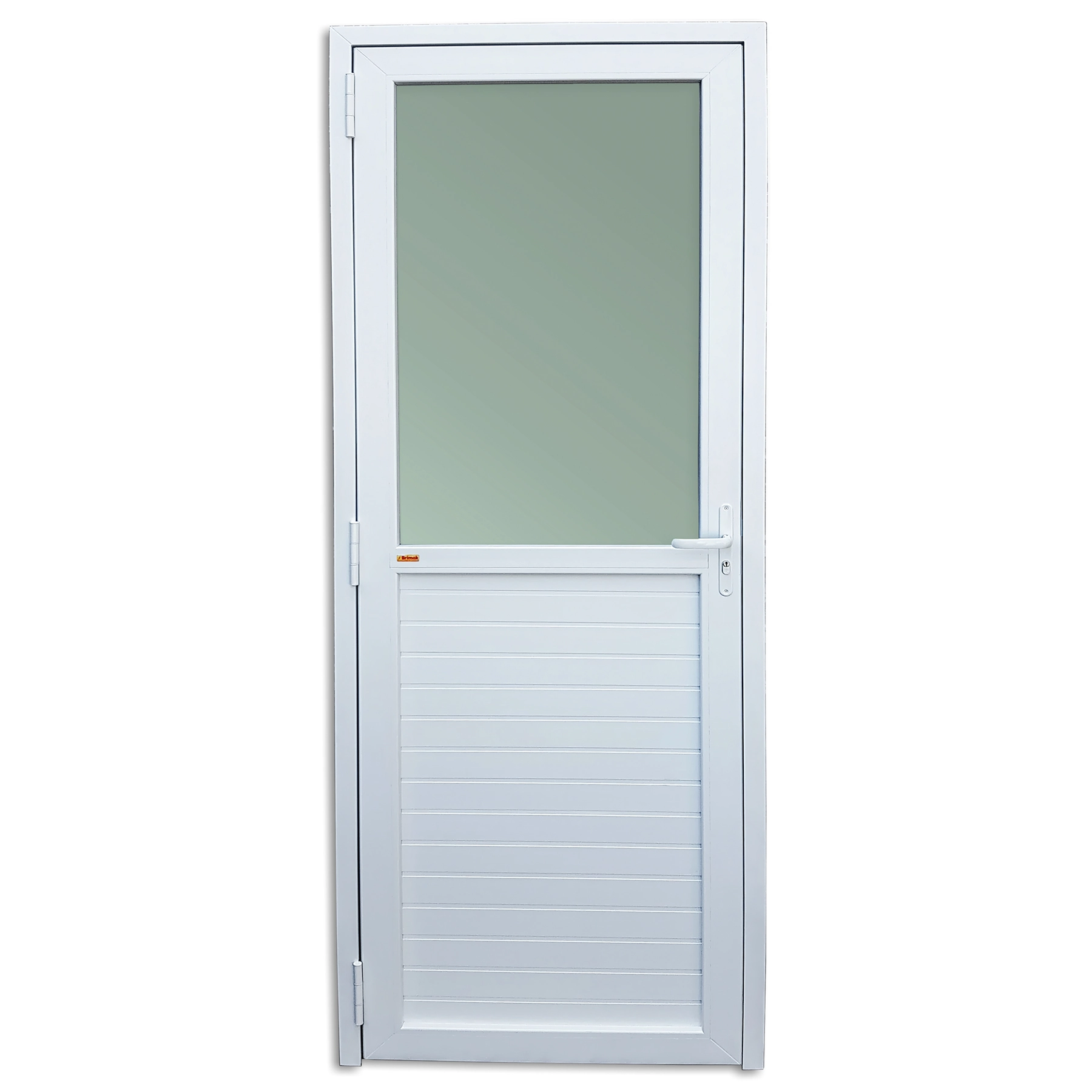 Porta Lambrill e com Visor de Giro PVC Branco 2,16x0,80m Lado Direito Linha Smart Solutions Brimak