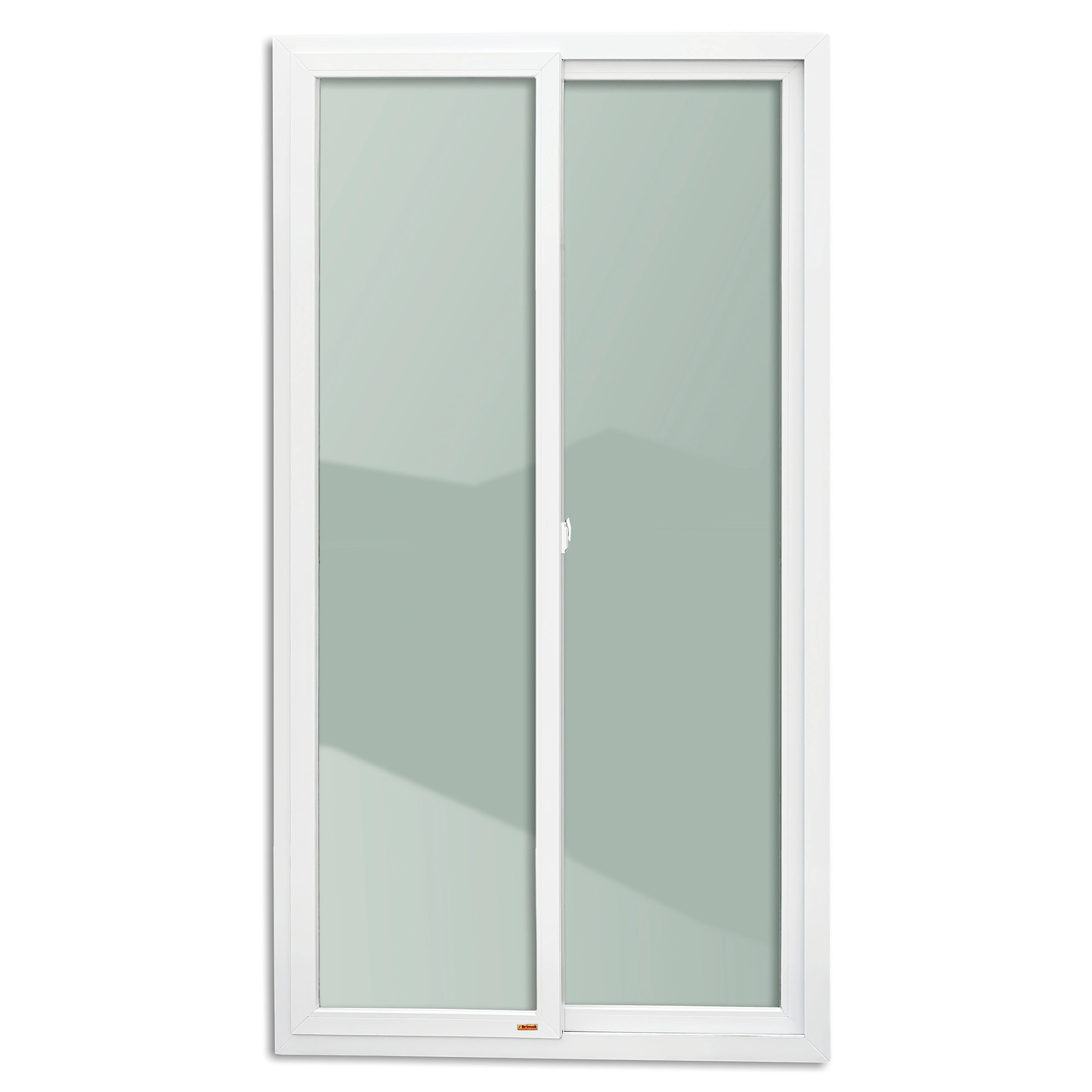 Porta de Correr 2 Folhas PVC Branco 2,10x1,20m Abertura Central Linha Smart Solutions Brimak