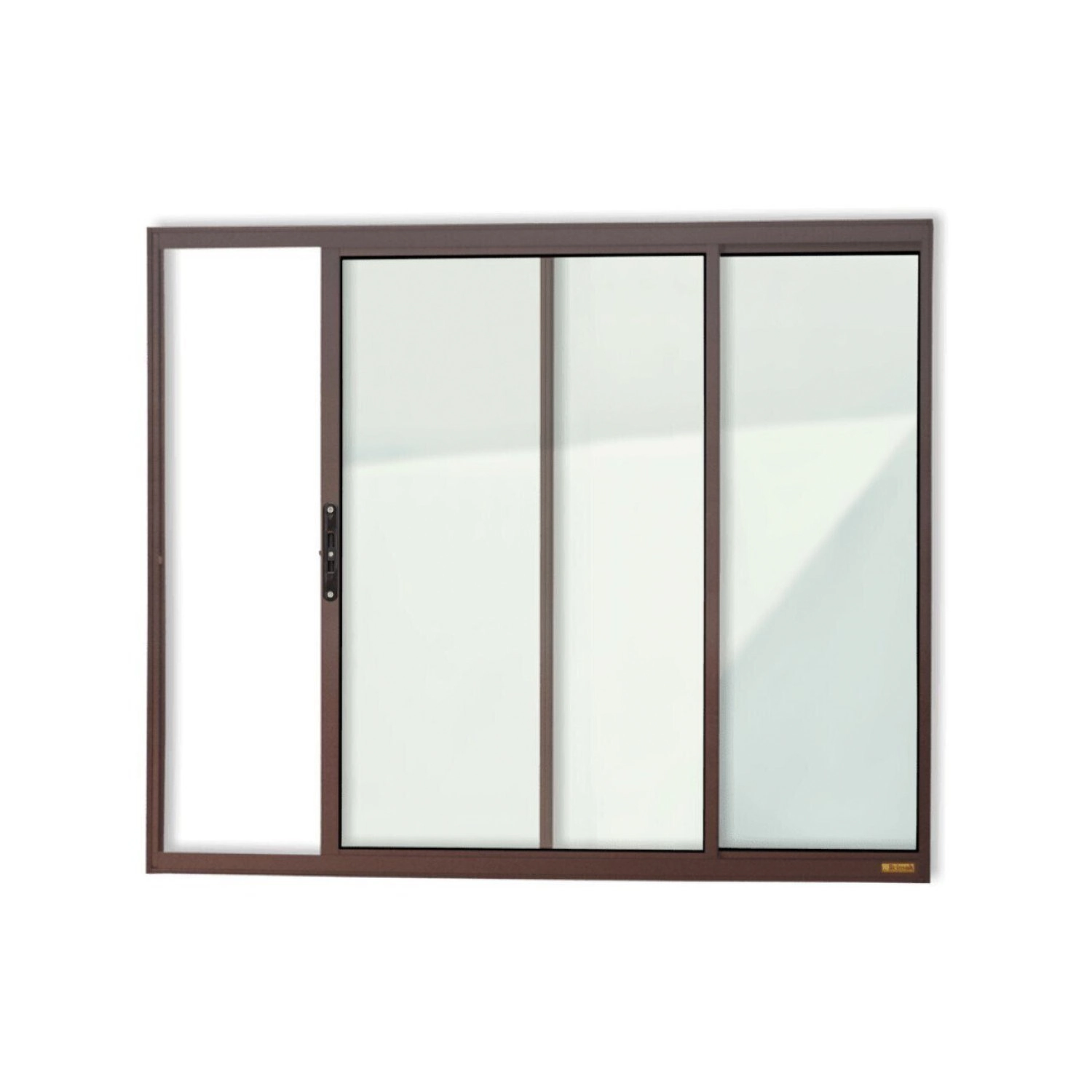 Janela Confort 2 Folhas Vidro Liso 120cm X 120cm Brimak Corten