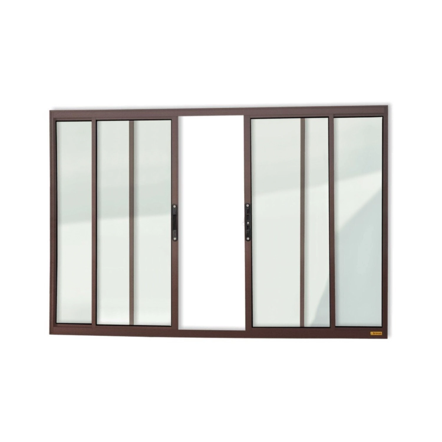 Janela Confort 4 Folhas Vidro Liso 100cm X 100cm Brimak Corten