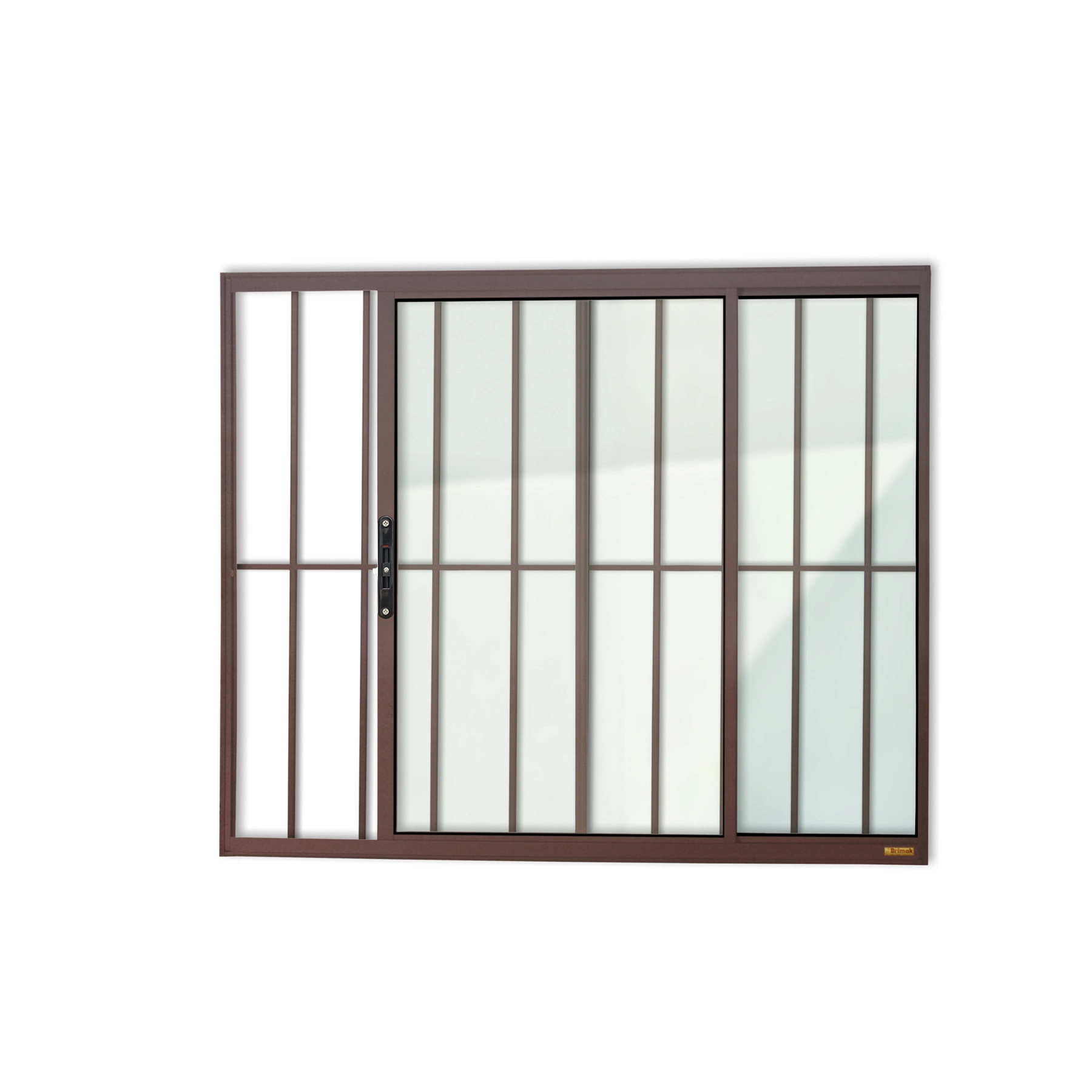 Janela de Alumínio de Correr 2 Folhas 100x120cm com Grade Confort Brimak