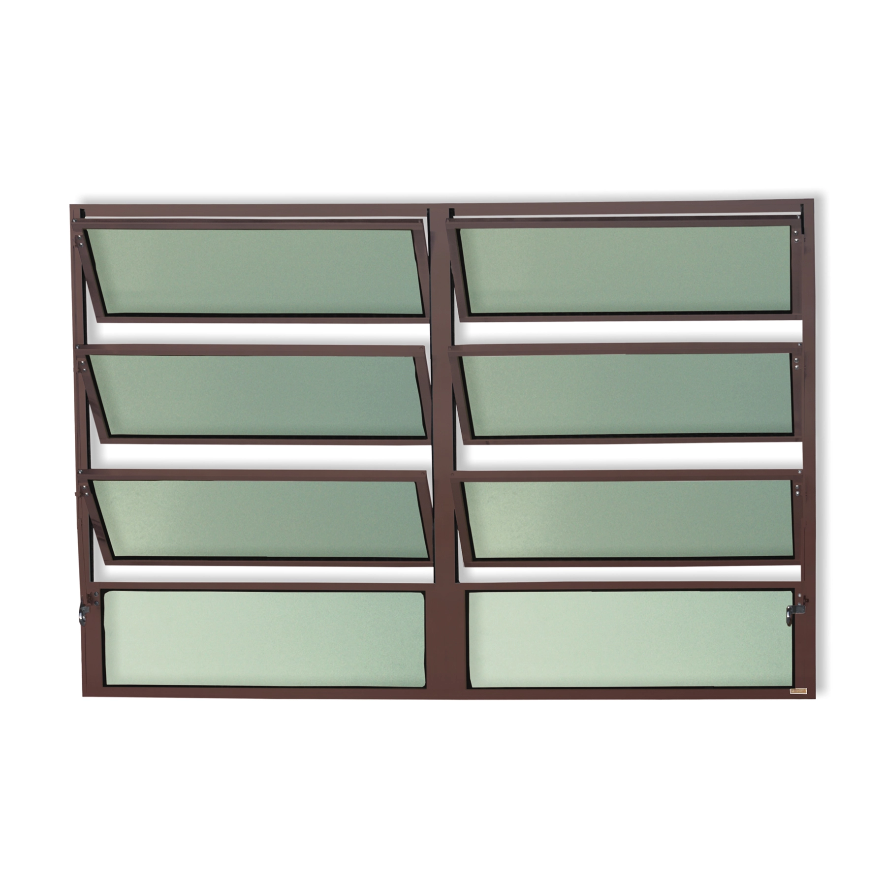 Janela de Alumínio Basculante 2 Folhas 100x150cm com Vidro Mini Boreal Master Brimak
