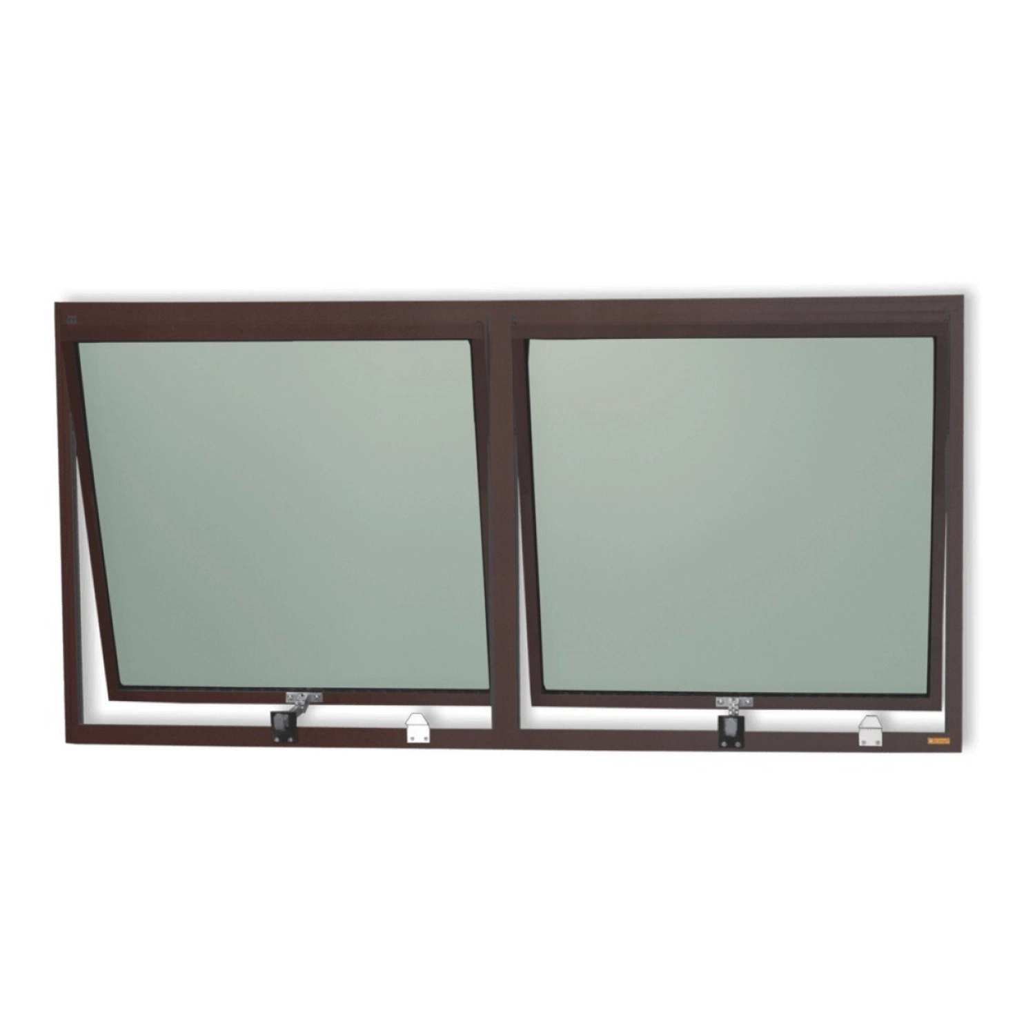 Janela De Alumínio Maxim-ar 2 Seções 60x120cm Vidro Mini Boreal Plus Brimak Corten