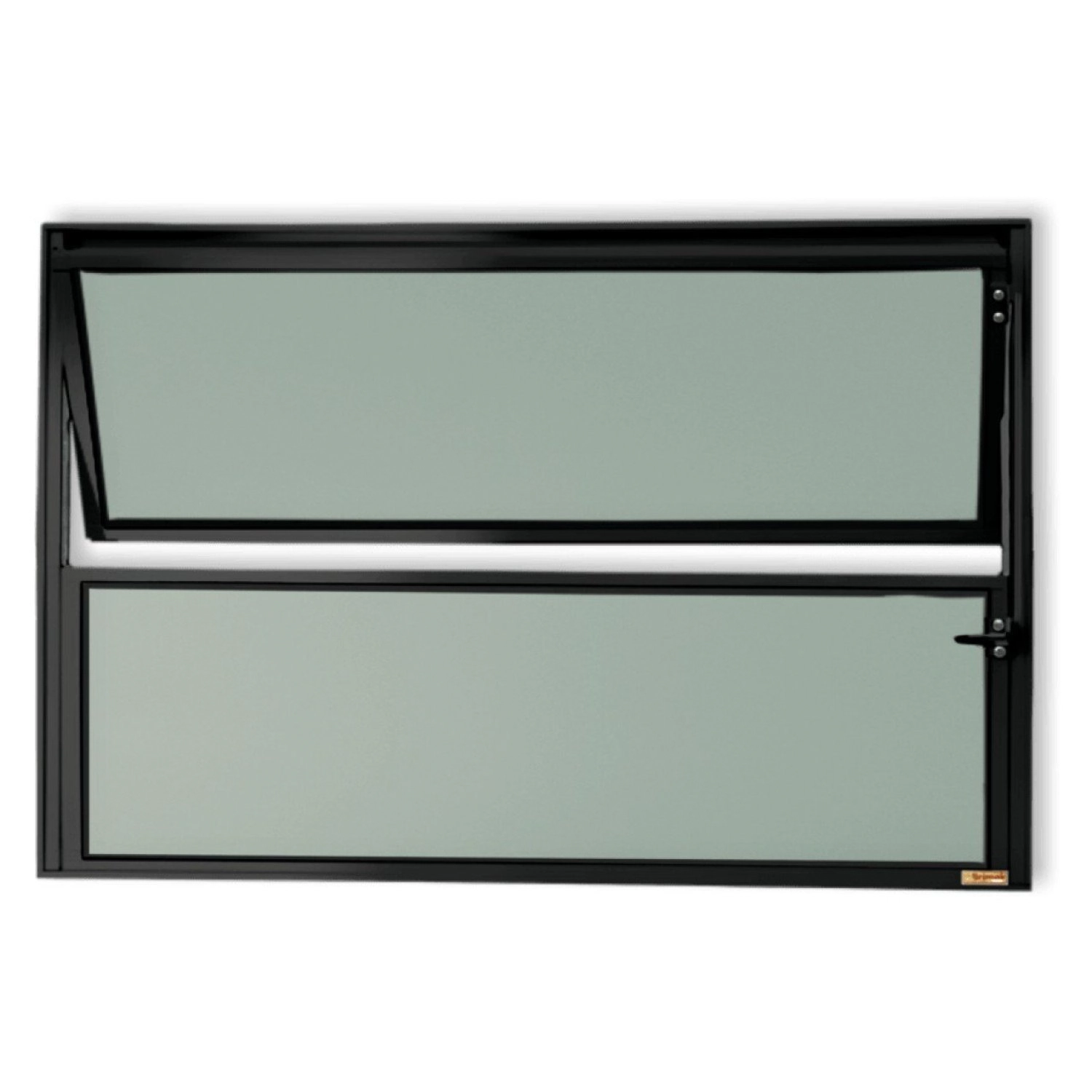Janela De Alumínio Basculante 40x100cm Vidro Mini Boreal Master Brimak Preto