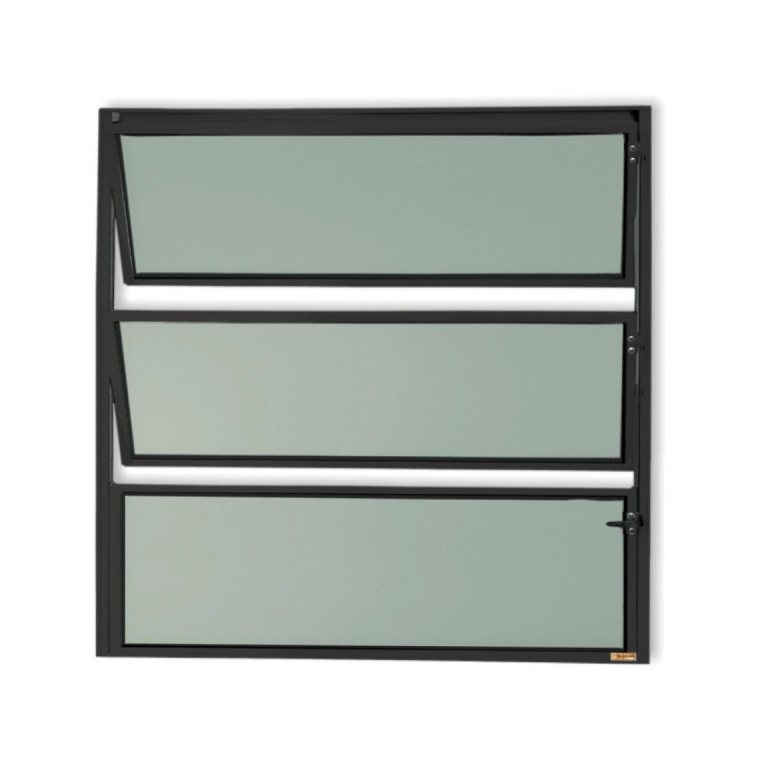 Janela De Alumínio Basculante 60x100cm Vidro Mini Boreal Master Brimak Preto